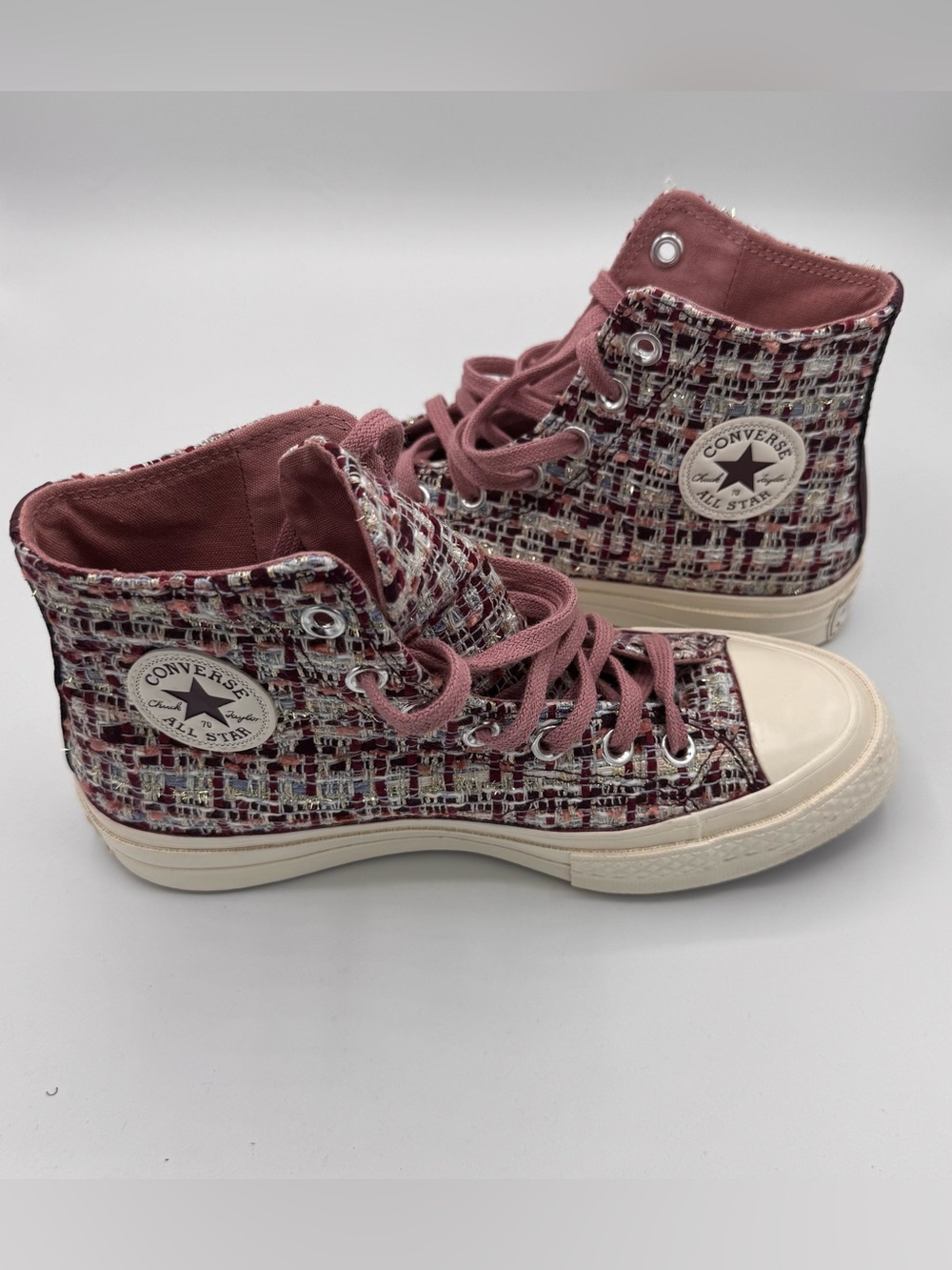 Converse Chuck 70 High 'Tweed Shimmer' sneakers Orchid Abyss/Legend Berry